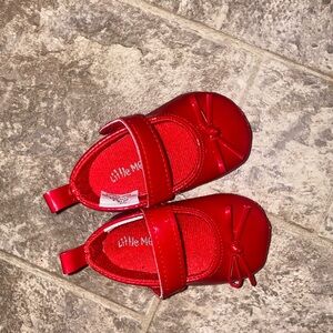 Little Me Red Baby Shoes